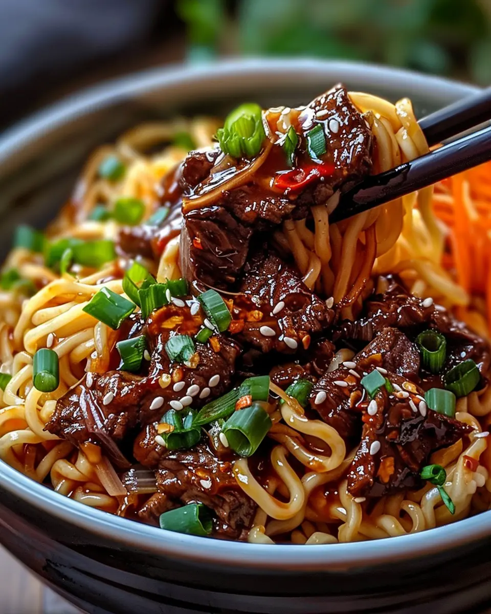 Sticky Beef Noodles: Easy and Indulgent Homemade Delight
