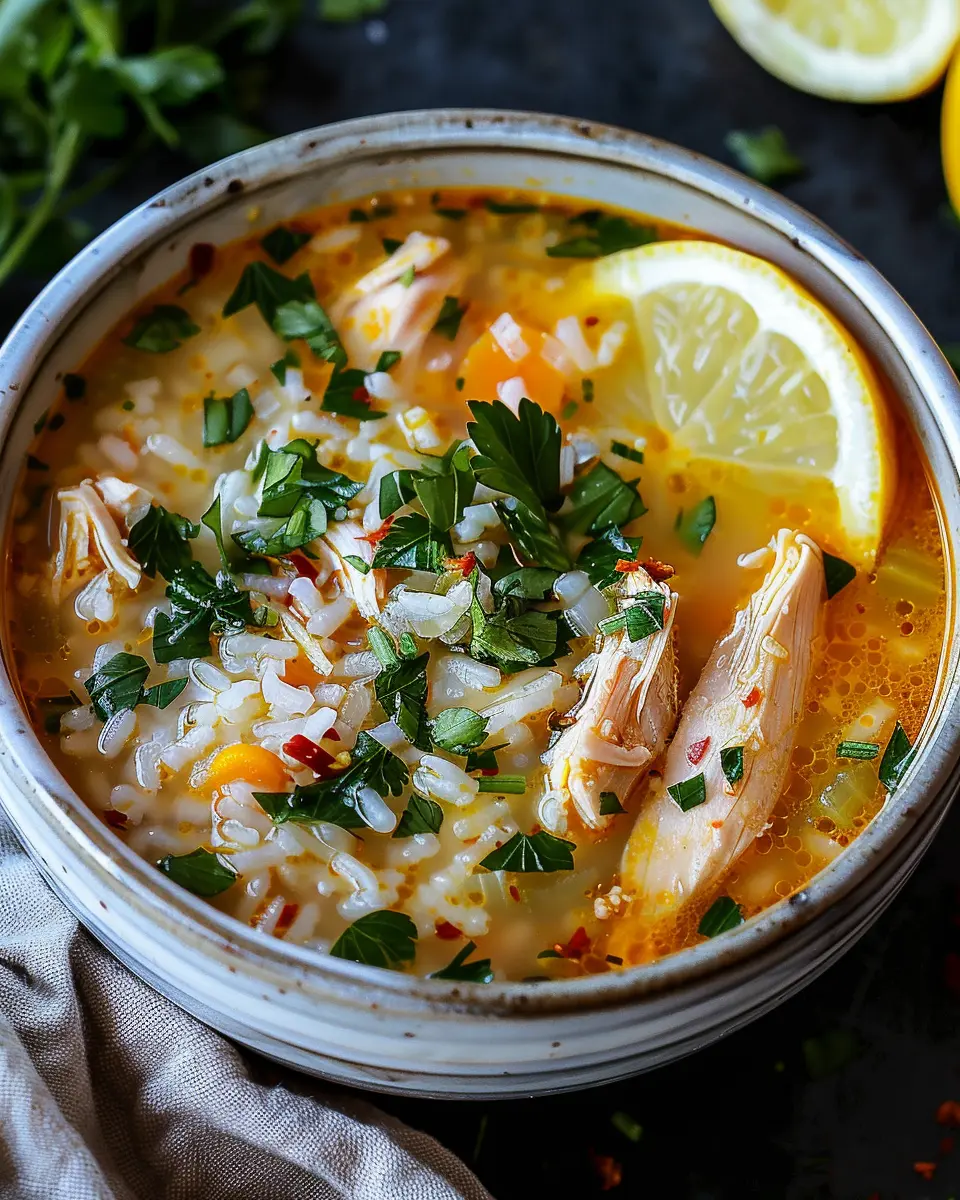 Lemon Ginger Turmeric Chicken and Rice Soup: A Healthy Comfort Bowl