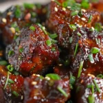 Sweet and Sticky Steak Bites