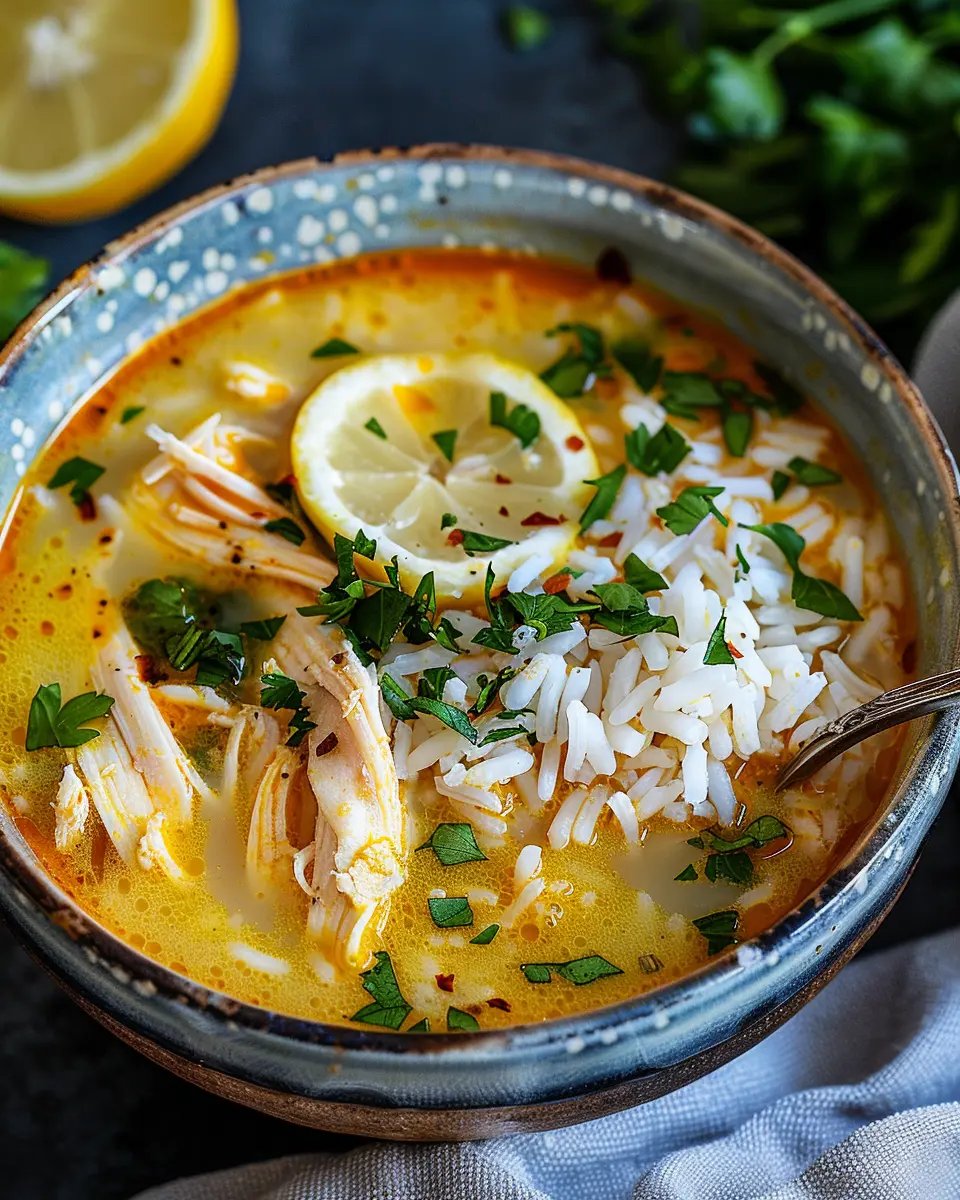 Lemon Ginger Turmeric Chicken and Rice Soup for Cozy Nights