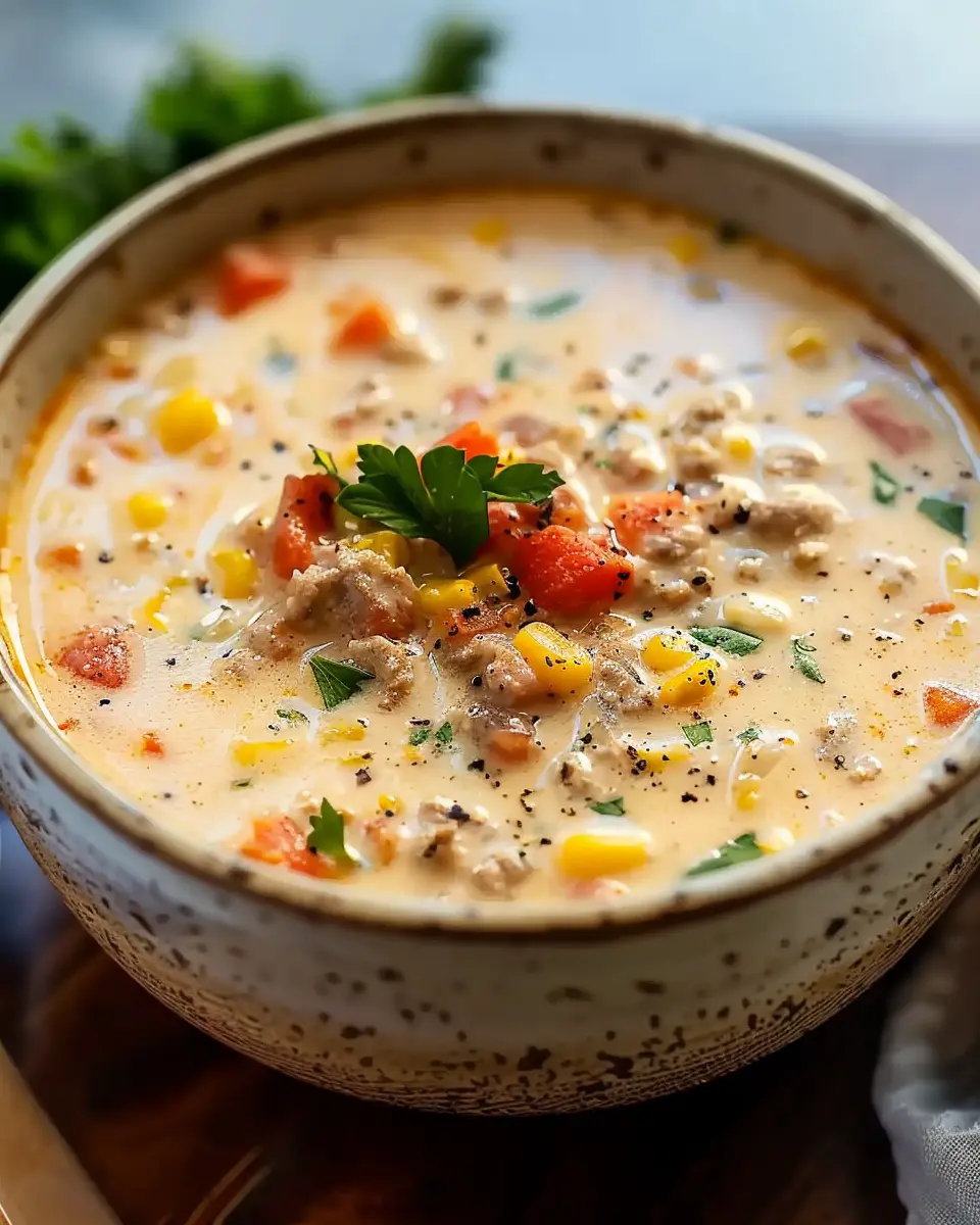 Creamy Cowboy Soup Recipe: Indulgent Comfort with Turkey Bacon and Chicken Ham