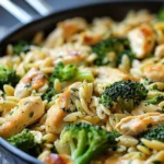 Cheesy Chicken Broccoli Orzo