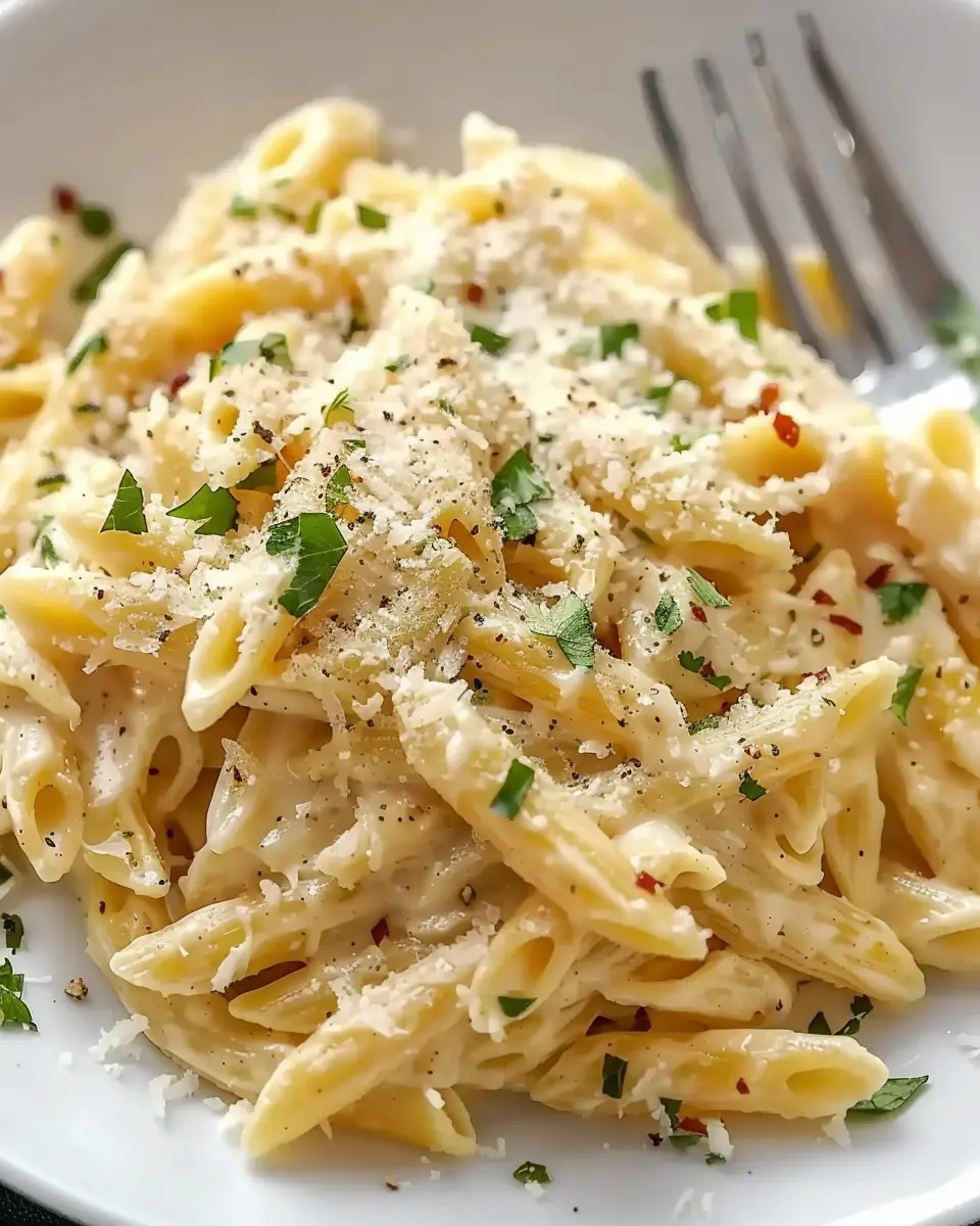 One Pot Creamy Garlic Pasta: Easy 20-Minute Turkey Bacon Dish