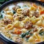 Creamy Parmesan Italian Sausage Ditalini Soup Recipe