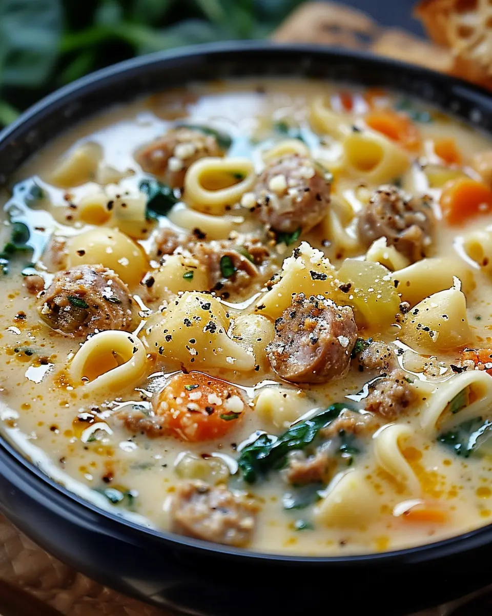 Creamy Parmesan Italian Sausage Ditalini Soup Recipe That’s Easy to Make