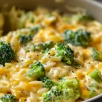 Creamy One-Pot Broccoli Cheddar Orzo