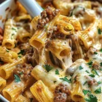 Creamy Parmesan Beef Rigatoni