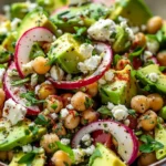 Chickpea Feta Avocado Salad
