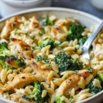 Cheesy Chicken Broccoli Orzo