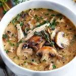 Comforting Rotisserie Chicken and Mushroom Soup