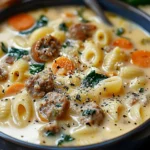 Creamy Parmesan Italian Sausage Ditalini Soup Recipe