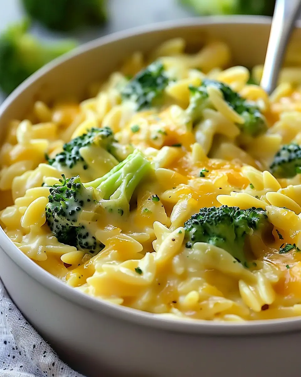 Creamy One-Pot Broccoli Cheddar Orzo: The Best Cozy Comfort Food