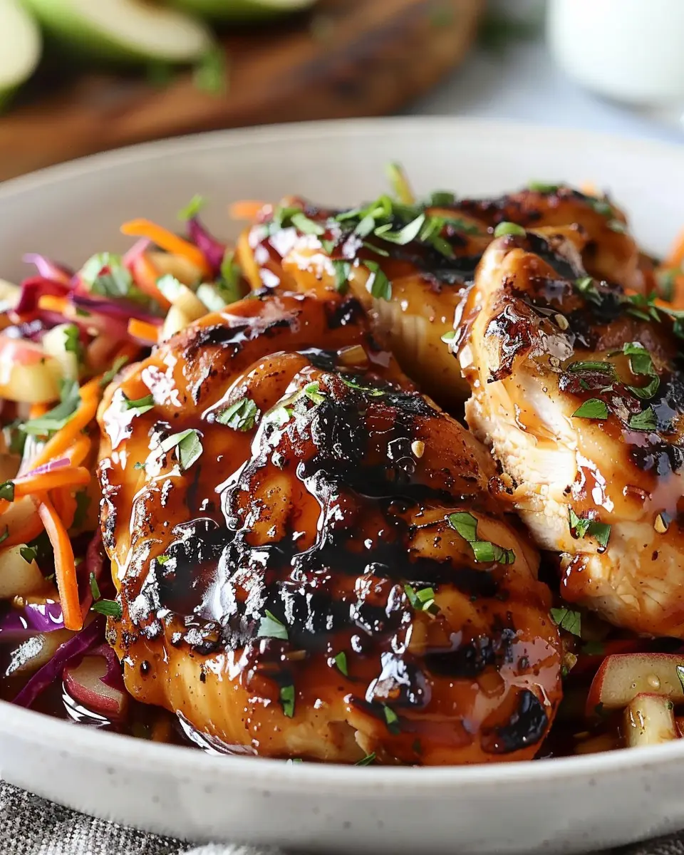 Sticky Apple Cider Chicken: A Juicy Delight with Autumn Slaw