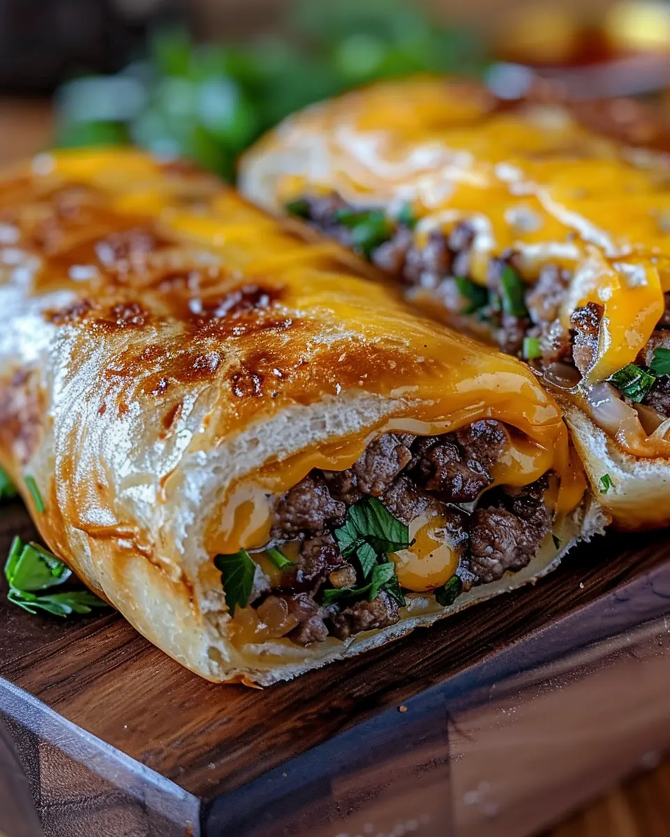 Easy Garlic Butter Beef Cheeseburger Rollups: A Juicy Delight at Home
